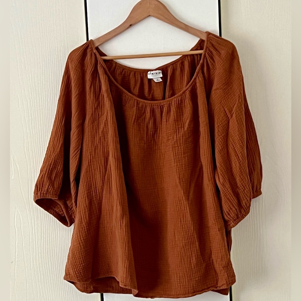 Ava & Viv Peasant Blouse